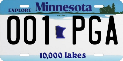 MN license plate 001PGA