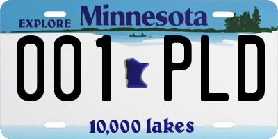 MN license plate 001PLD