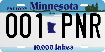 MN license plate 001PNR
