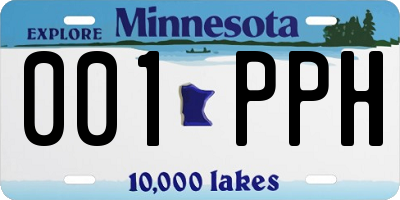 MN license plate 001PPH