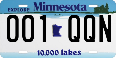 MN license plate 001QQN