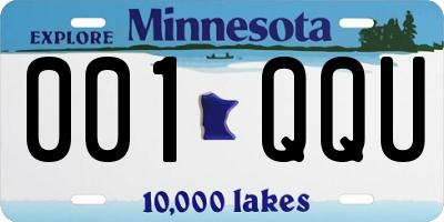 MN license plate 001QQU