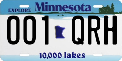 MN license plate 001QRH
