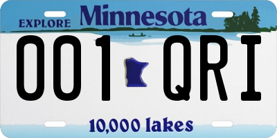 MN license plate 001QRI