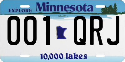 MN license plate 001QRJ