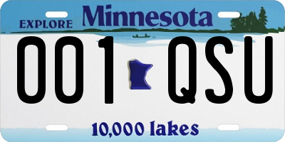 MN license plate 001QSU