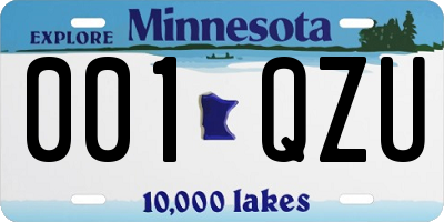 MN license plate 001QZU