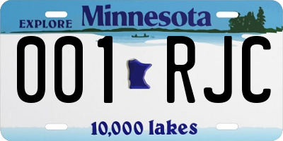 MN license plate 001RJC