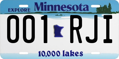 MN license plate 001RJI
