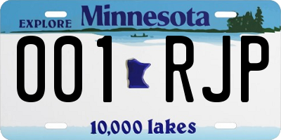MN license plate 001RJP