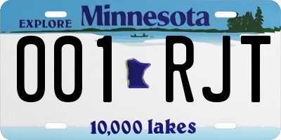 MN license plate 001RJT