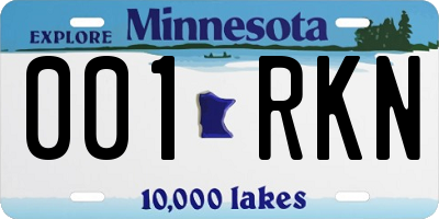 MN license plate 001RKN
