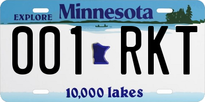 MN license plate 001RKT