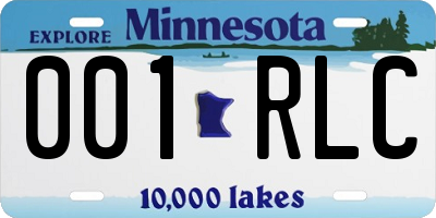 MN license plate 001RLC