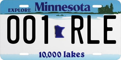 MN license plate 001RLE