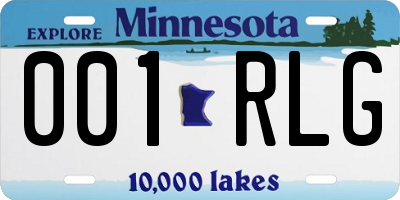 MN license plate 001RLG