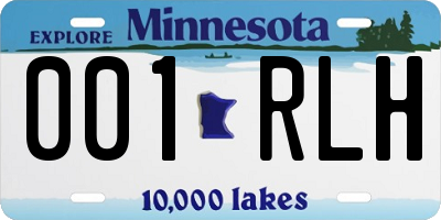 MN license plate 001RLH