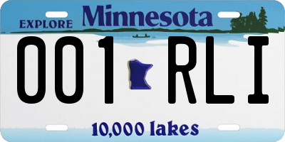MN license plate 001RLI