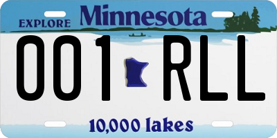 MN license plate 001RLL
