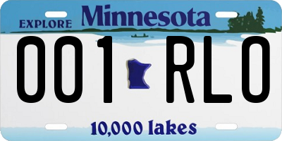 MN license plate 001RLO