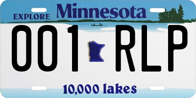 MN license plate 001RLP
