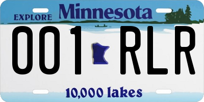 MN license plate 001RLR