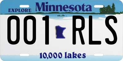 MN license plate 001RLS