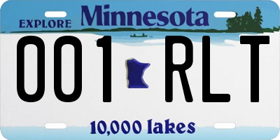 MN license plate 001RLT