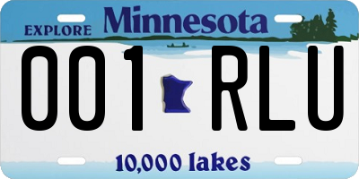 MN license plate 001RLU