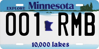 MN license plate 001RMB