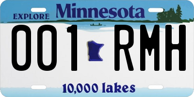 MN license plate 001RMH