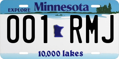 MN license plate 001RMJ