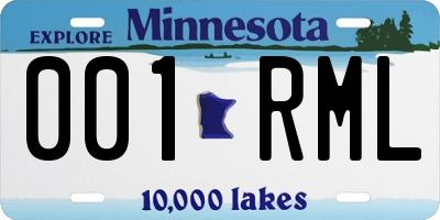 MN license plate 001RML
