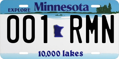MN license plate 001RMN