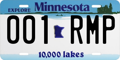 MN license plate 001RMP