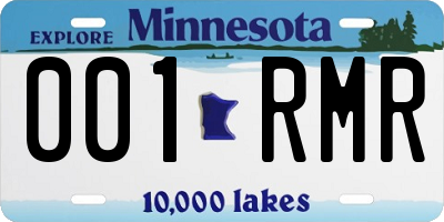 MN license plate 001RMR
