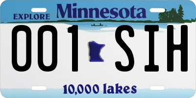 MN license plate 001SIH