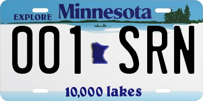MN license plate 001SRN