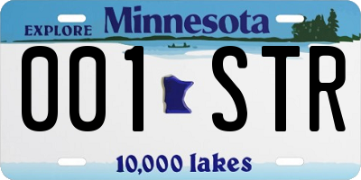 MN license plate 001STR