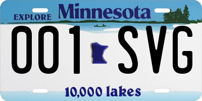 MN license plate 001SVG