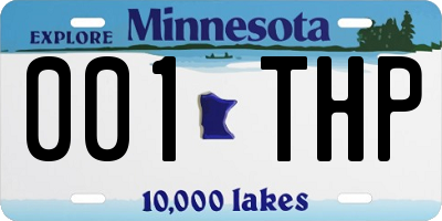MN license plate 001THP