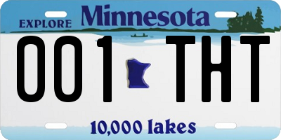 MN license plate 001THT