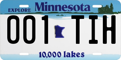MN license plate 001TIH
