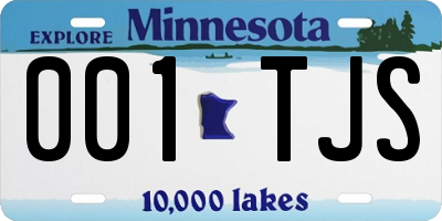 MN license plate 001TJS