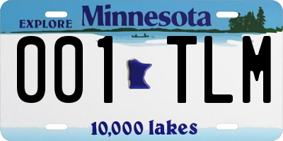 MN license plate 001TLM