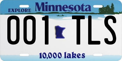 MN license plate 001TLS