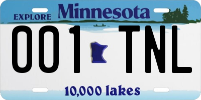 MN license plate 001TNL