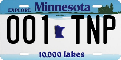 MN license plate 001TNP
