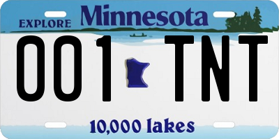 MN license plate 001TNT