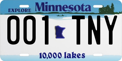 MN license plate 001TNY